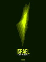 Israel Radiant Map 4 Fine Art Print