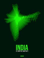 India Radiant Map 2 Fine Art Print