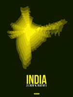 India Radiant Map 3 Fine Art Print