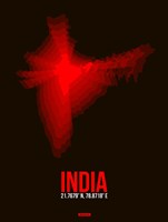 India Radiant Map 4 Fine Art Print