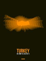 Turkey Radiant Map 2 Fine Art Print