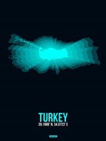 Turkey Radiant Map 3 Fine Art Print