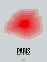 Paris Radiant Map 1 Fine Art Print