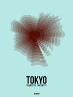 Tokyo Radiant Map 4 Fine Art Print