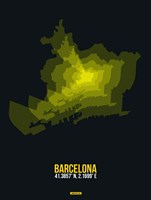 Barcelona Radiant Map 1 Fine Art Print