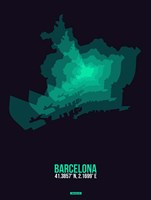 Barcelona Radiant Map 2 Fine Art Print