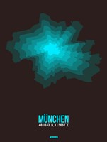Munchen Radiant Map 1 Fine Art Print