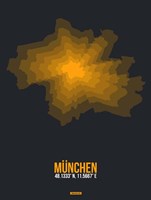 Munchen Radiant Map 3 Fine Art Print