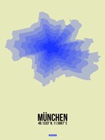 Munchen Radiant Map 4 Fine Art Print