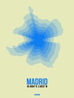 Madrid Radiant Map 1 Fine Art Print