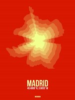 Madrid Radiant Map 4 Fine Art Print