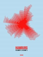 Hamburg Radiant Map 1 Fine Art Print