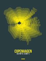 Copenhagen Radiant Map 1 Fine Art Print