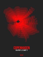 Copenhagen Radiant Map 3 Fine Art Print