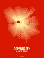 Copenhagen Radiant Map 4 Fine Art Print
