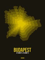 Budapest Radiant Map 1 Fine Art Print