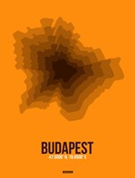 Budapest Radiant Map 4 Fine Art Print