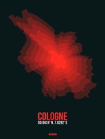 Cologne Radiant Map 1 Fine Art Print