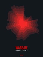 Warsaw Radiant Map 4 Fine Art Print
