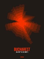 Bucharest Radiant Map 1 Fine Art Print