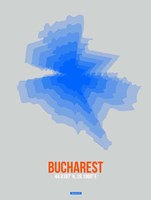Bucharest Radiant Map 2 Fine Art Print