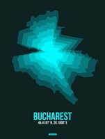 Bucharest Radiant Map 3 Fine Art Print