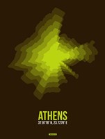 Athens Radiant Map 1 Fine Art Print