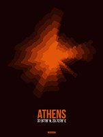 Athens Radiant Map 3 Fine Art Print