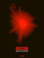 Moscow Radiant Map 1 Fine Art Print