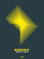 Washington DC Radiant Map 4 Fine Art Print