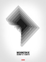 Washington DC Radiant Map 5 Fine Art Print