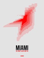 Miami Radiant Map 1 Fine Art Print