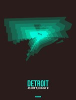 Detroit Radiant Map 4 Fine Art Print