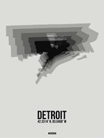 Detroit Radiant Map 5 Fine Art Print