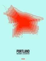 Portland Radiant Map 1 Fine Art Print