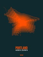 Portland Radiant Map 3 Fine Art Print