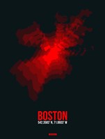 Boston Radiant Map 1 Fine Art Print