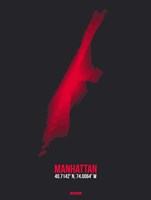 Manhattan Radiant Map 3 Fine Art Print
