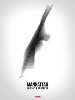 Manhattan Radiant Map 5 Fine Art Print