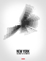 New York Radiant Map 4 Fine Art Print