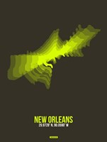 New Orleans Radiant Map 1 Fine Art Print