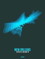 New Orleans Radiant Map 2 Fine Art Print