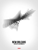 New Orleans Radiant Map 4 Fine Art Print