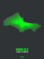Honolulu Radiant Map 1 Fine Art Print