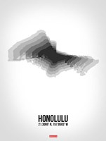 Honolulu Radiant Map 6 Fine Art Print