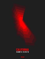 California Radiant Map 1 Fine Art Print