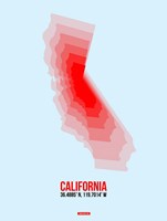 California Radiant Map 4 Fine Art Print