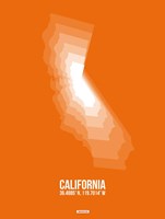 California Radiant Map 7 Fine Art Print