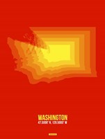 Washington Radiant Map 1 Fine Art Print
