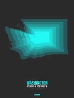 Washington Radiant Map 4 Fine Art Print
